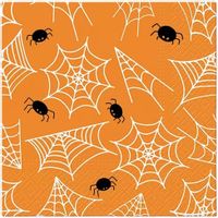 Serwetki papierowe sieć pająka Halloween, 20 szt.