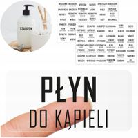 2 x etykiety NAKLEJKI transparentne ORGANIZACJA domu do pralni na kosmetyki