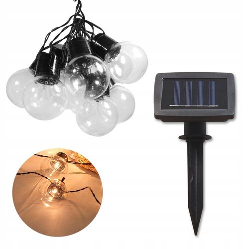 GIRLANDA SOLARNA OGRODOWA KULKI 10 LED na Arena.pl