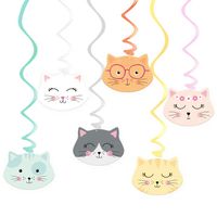 Dekoracja wisząca świderki Kotki 6szt