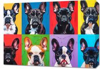 Obraz 70x50cm Buldogi Francuskie