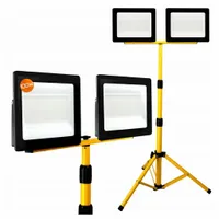 Zestaw halogen naświetlacz LED 2x 100W + statyw budowalny stojak roboczy
