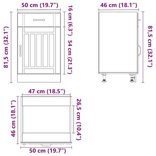 Szafka kuchenna dolna „Lucca” z białego drewna klejonego na Arena.pl