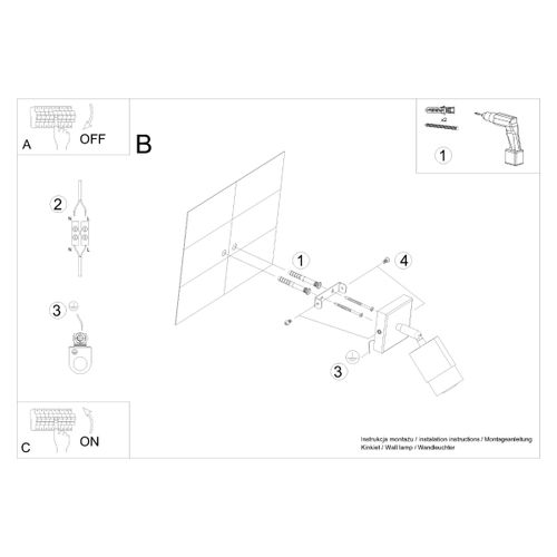 Kinkiet NERO czarny/chrom na Arena.pl