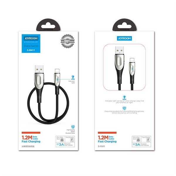 Kabel Joyroom Sharp Series USB-A - Lightning 3A 2m czarny zdjęcie 9