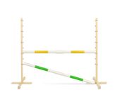 przeszkoda skokowa do hobby horse 160cm, h-120 cm, dwie belki - żółta