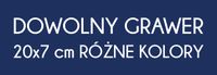 Grawerowana tabliczka Laminat 20x7 DOWOLNY GRAWER napis logo niebieska