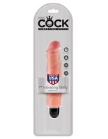 7' vibrating stiffy flesh realistyczny wibrator cielisty 17cm king cock