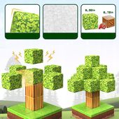 KLOCKI MAGNETYCZNE MINECRAFT 100 ELEMENTY MAGNETYCZNY ŚWIAT FIGURKI MIASTO