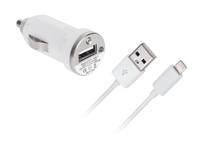 GSM0491 Ładowarka samochodowa do Apple iPhone 5, 5S, 6, 6S, 6+ z kablem