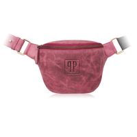 saszetka damska skórzana nerka w stylu vintage różowa paolo peruzzi