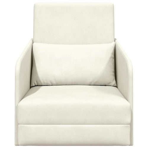 Sofa Bed Kremowy 65 x 80 x 83 cm Aksamit na Arena.pl