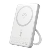powerbank z magsafe i podstawką 20w pd 5000mah - srebrny