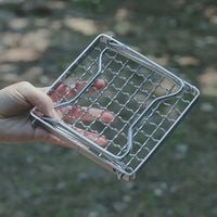 MINI GRILL SKŁADANY KEMPINGOWY TURYSTYCZNY STOJAK PODSTAWKA DO OGNISKA