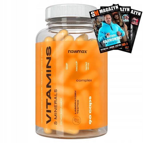nowmax WITAMINY I MINERAŁY MULTIWITAMINA 90KAPS MULTI KOMPLEKS VITAMIN na Arena.pl