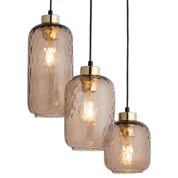 Loftowa lampa wisząca Pescara 4576 TK Lighting szkło złoty bursztynowy czarny zdjęcie 1