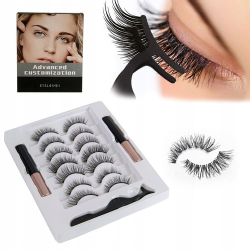RZĘSY MAGNETYCZNE 7x DŁUGIE 2x EYELINER NATURALNE na Arena.pl
