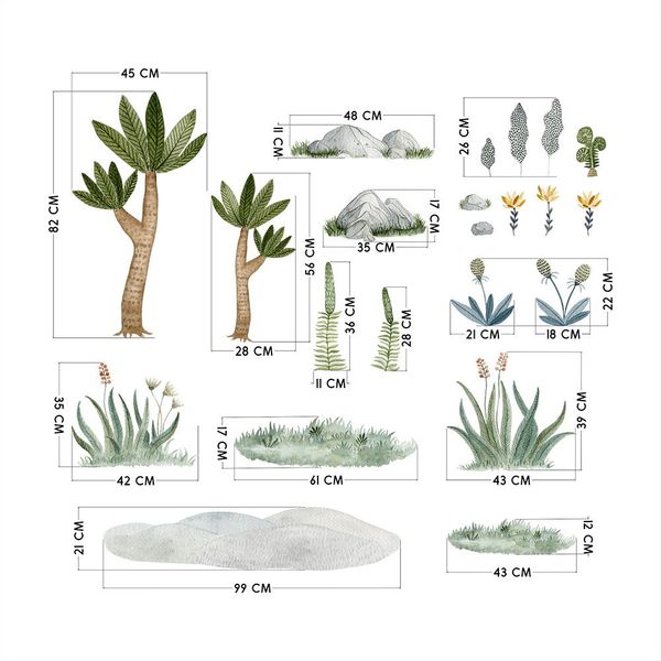 Naklejki Zestaw Rośliny DK405 zdjęcie 6