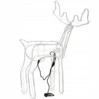 ŚWIECĄCY RENIFER 216LED ŚWIĄTECZNA OZDOBA Z RUCHOMĄ GŁOWĄ DUŻY OGRODOWY