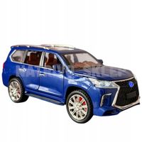 METALOWY MODEL SAMOCHODU LEXUS 570 NIEBIESKI 1:24 LED DŹWIĘK NA PREZENT