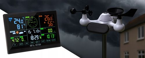 STACJA POGODOWA POGODY BEZPRZEWODOWA METEO TERMOMETR HIGROMETR ZEGAR na Arena.pl