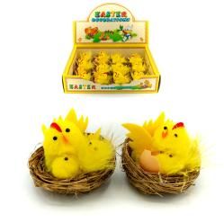 kurczaki wielkanocne w gniazdkach 5,5 cm. 12 szt. WKZ-8253 na Arena.pl