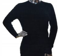 Miękki damski sweter alpaka touch UNI czarny