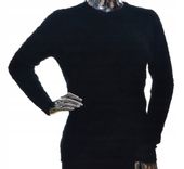 Miękki damski sweter alpaka touch UNI czarny