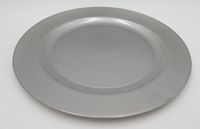 talerz plastikowy  fi-24 srebrny 12szt 34-44