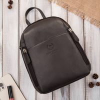 plecak damski skórzany miejski mały brązowy paolo peruzzi si-40-br