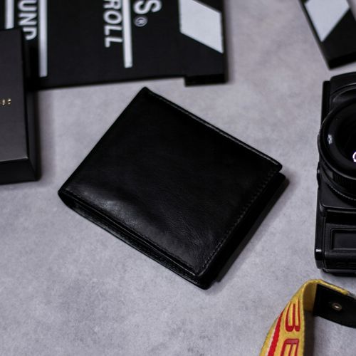 SEPHER Portfel Skórzany męski CZARNY piozomy SKÓRA na Arena.pl