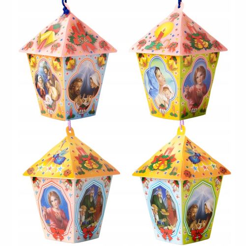 LAMPION ADWENTOWY DLA DZIECI ŚWIECĄCY LED MULTIKOLOR NA RORATY + Baterie na Arena.pl