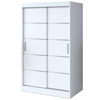 Szafa Przesuwna 120cm NINA Biel Garderoba 2 wnętrza