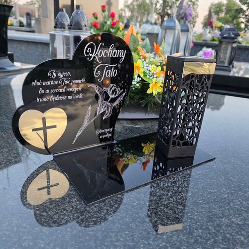 ZNICZ SOLARNY z Grawerem Wieczna Lampka Latarenka LED STATUETKA dla taty na Arena.pl