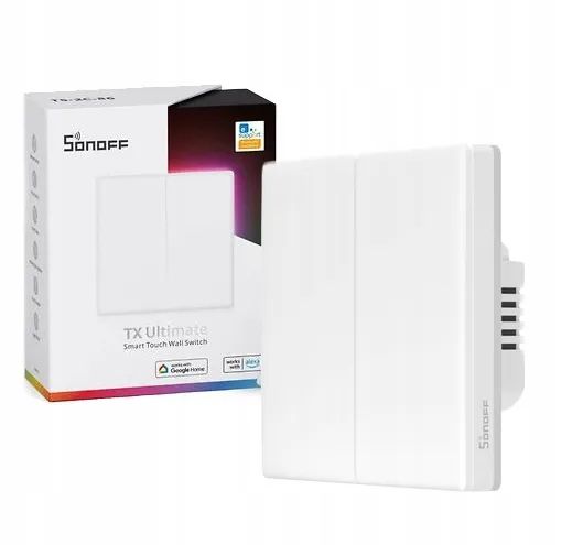 Inteligentny Dotykowy Przełącznik WiFi TX Ultimate T5 2 kanały Sonoff zdjęcie 1