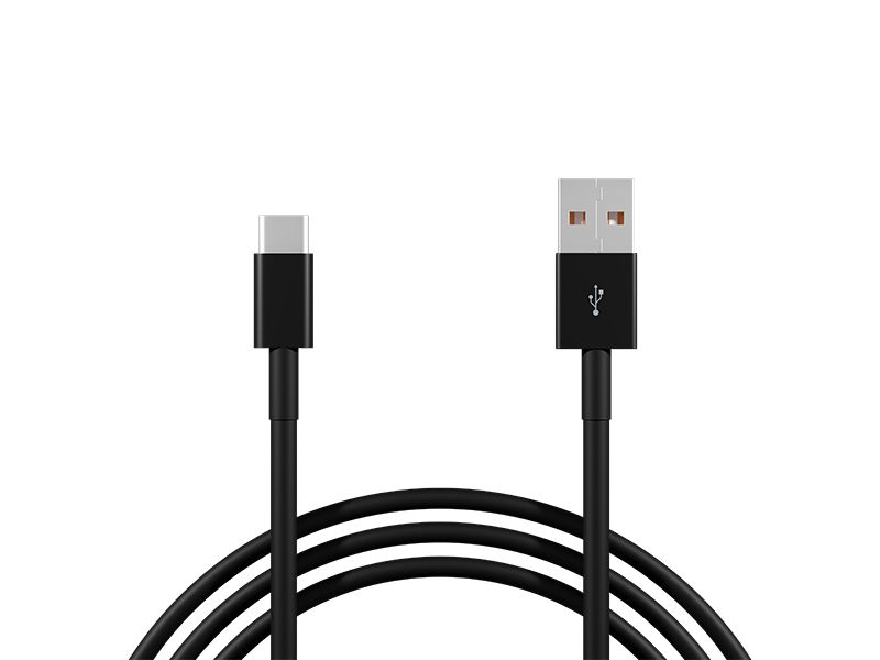 Przyłącze USB 2.0 A - USB-C 1m czarne zdjęcie 1