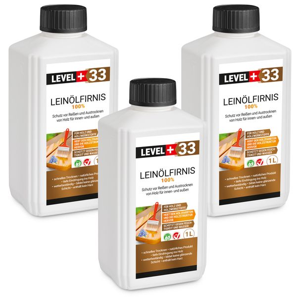 Olej Lniany 100% 3L Pokost Lniany Level+33 zdjęcie 1