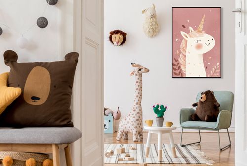 Plakat 13x18cm Wzory dla Dzieci, Dziewczynki Do Domu - Jednorożec na Arena.pl