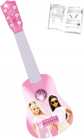 LEXIBOOK Barbie Moja pierwsza gitara z podręcznikiem do nauki dla dzieci