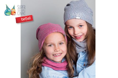 BROEL Federica czapka dla dziewczynki błyszcząca różowa 48-50 na Arena.pl
