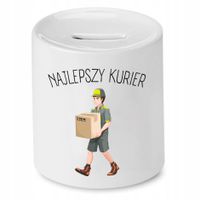 Skarbonka Dla Kuriera Najlepszy Kurier Prezent Z Nadrukiem Ze Zdjęciem
