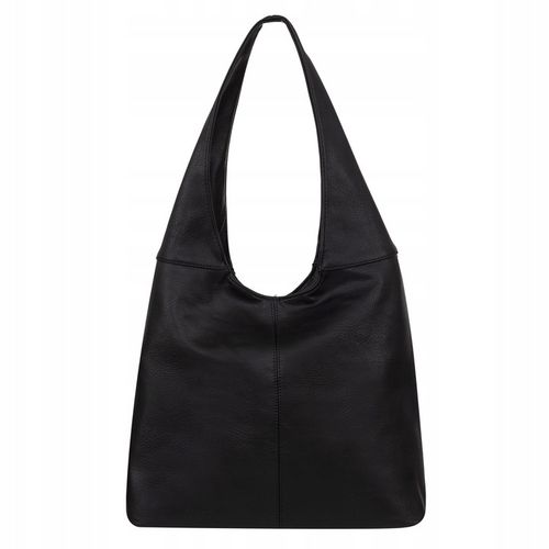 CZARNA TOREBKA DAMSKA WOREK SKÓRZANA TORBA SHOPPER KLASYCZNA TOREBKA SKÓRA na Arena.pl