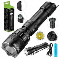 LATARKA LED TAKTYCZNA LAMPA PRO SZPERACZ TRZY KOLORY USB C BATON 1500L