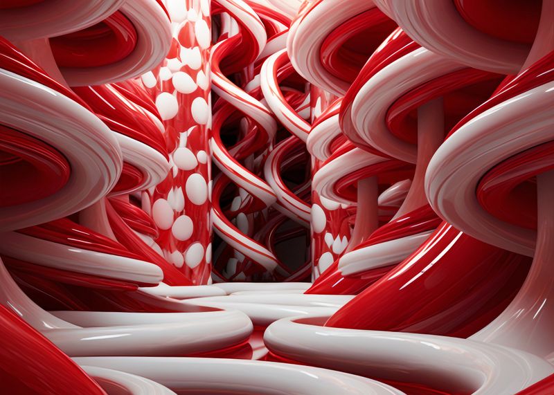 Plakat 70x50cm Czerwone Wiry zdjęcie 1