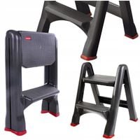 Drabinka składana 2 stopnie 150KG Stołek Magazynowy Roboczy podest