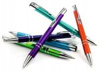 Długopis metalowy reklamowy COSMO z grawerem 50 szt długopisy z logo nadruk