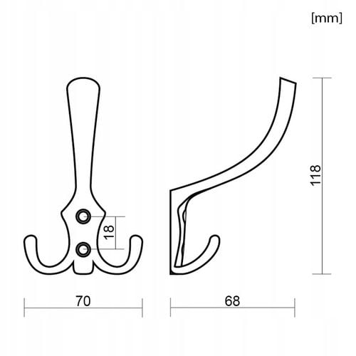 3x WIESZAK NA UBRANIA WIESZAK MEBLOWY CHROM MATOWY HACZYK ŚCIENNY na Arena.pl