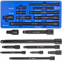 ZESTAW PRZEDŁUŻEK UDAROWYCH 1/4 3/8 1/2 CALA UDAR KLUCZY NASADKI PRZEDŁUŻKI