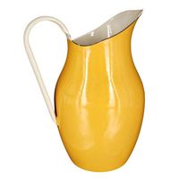 Dzban na Wodę Emaliowany 2,6 l - Żółty Retro - Ręcznie Robiony do Kuchni