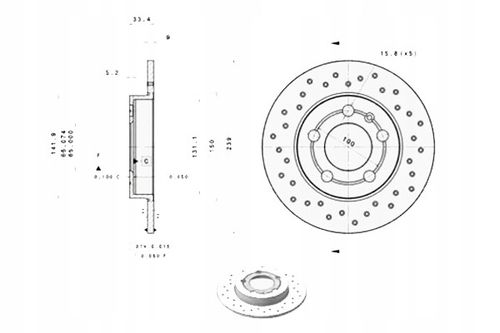 TARCZA HAM TYL 239X9 P XTRA BREMBO na Arena.pl